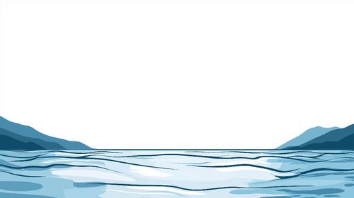 Papier peint océan Paysage marin moderne en bleu