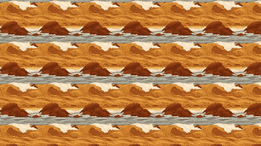 Papier peint océan Vagues aux tons chauds avec des rochers