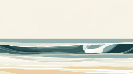 Papier peint océan Vagues et Sable Apaisants