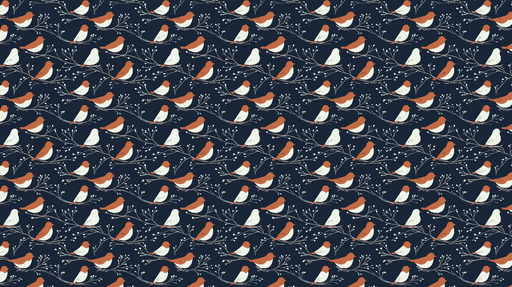 Papier peint oiseaux Des oiseaux colorés perchés sur des branches délicates