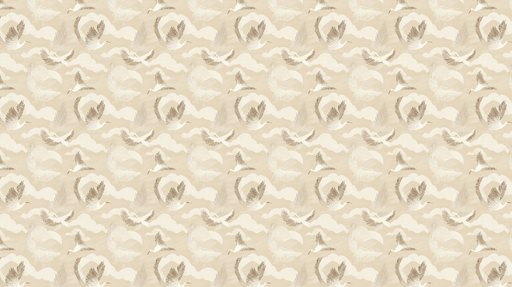 Papier peint oiseaux en vol Motif de silhouettes d'oiseaux et de nuages