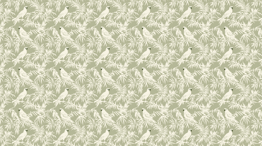 Papier peint oiseaux et feuillage Motif de perroquets sur un fond doux