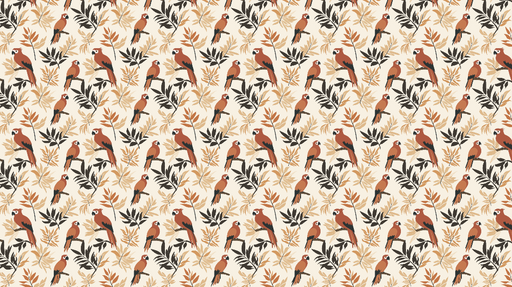 Papier peint oiseaux tropicaux Un motif vibrant de perroquets et de feuillage élégant