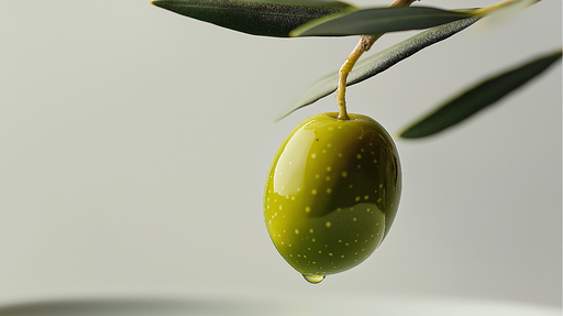 Papier peint olivier Illustrations réalistes d'olives vertes suspendues