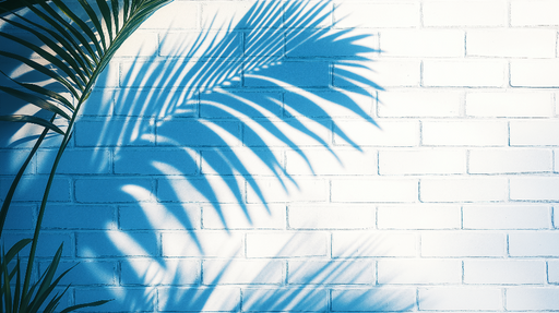 Papier peint ombres de palmier Feuilles graphiques sur fond blanc