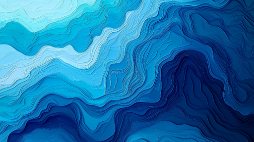 Papier peint ondulations bleues Motif abstrait aux nuances de bleu et textures fluides
