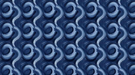 Papier peint ondulations marines Motif ondulé en dégradé de bleus