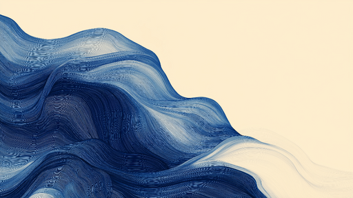 Papier peint ondulations Motif abstrait en dégradé de bleu