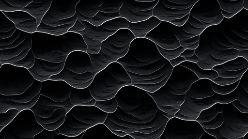 Papier peint ondulations Motif abstrait en noir et blanc