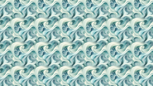 Papier peint ondulations Motifs fluides en dégradé de bleu et vert