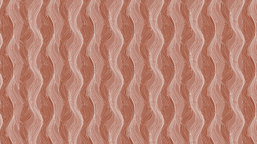 Papier peint ondulé Motif de vagues en terracotta et lignes blanches