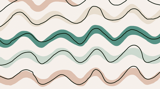 Papier peint ondulé Motifs ondulés dans des teintes douces et modernes