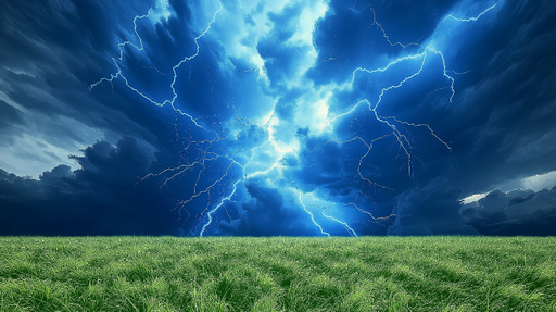 Papier peint orageux Ciel tourbillonnant et éclairs dramatiques