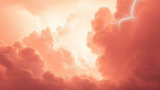 Papier peint orageux Nuages éclatants et éclairs dramatiques