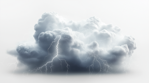 Papier peint orageux Nuages sombres avec éclairs lumineux