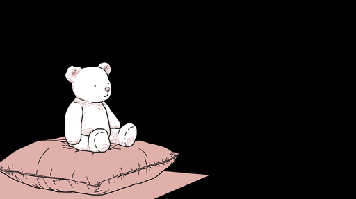 Papier peint ours en peluche Ours en peluche mignon sur un coussin doux