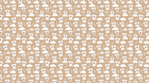 Papier peint ours mignon Motif adorable d'ours sur fond doux