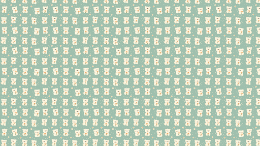 Papier peint ours mignons Un motif doux avec des ours câlins sur fond vert