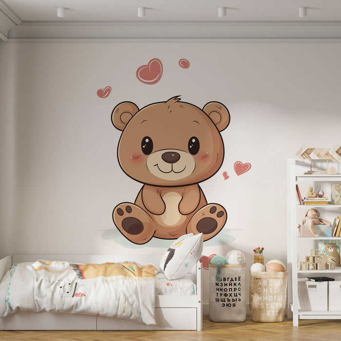 Papier peint ourson | Adorable design pour chambres d'enfants