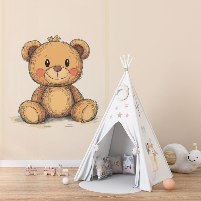 Papier peint ourson | Douceur et Innocence pour la chambre d'enfant