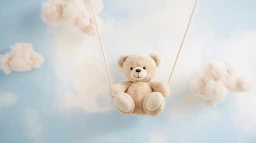 Papier peint ourson Doudou doux pour les enfants