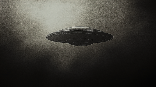 Papier peint OVNI Soucoupe volante dans un ciel mystérieux