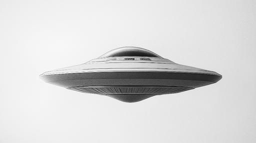 Papier peint OVNI Soucoupe volante design minimaliste