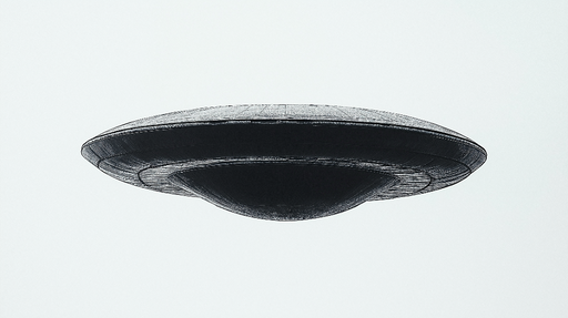 Papier peint OVNI Vaisseau futuriste en suspension