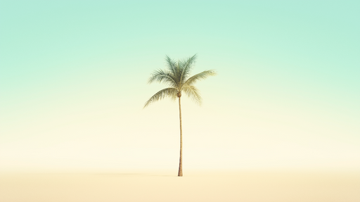 Papier peint palmier Évasion tropicale avec un design minimaliste