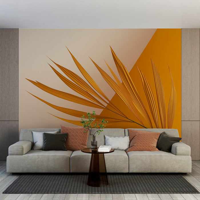 Papier peint palmier orange | Un design moderne et élégant
