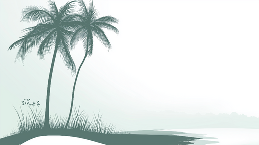 Papier peint palmiers Détente tropicale en nuances douces