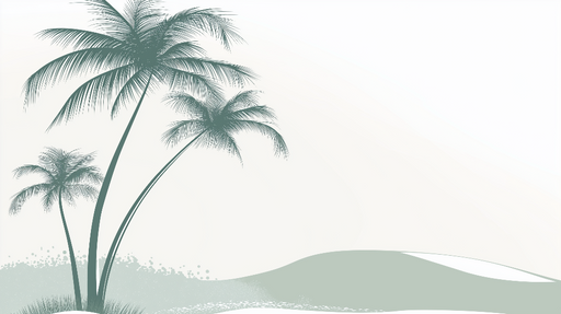 Papier peint palmiers Évasion tropicale avec des nuances douces