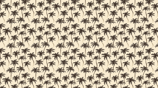Papier peint palmiers Motif de palmiers noirs sur fond beige
