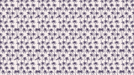 Papier peint palmiers Motif répétitif de palmiers violets sur fond clair
