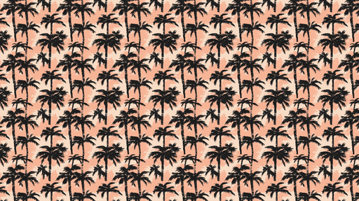 Papier peint palmiers Motif tropical avec des palmiers noirs sur fond pastel