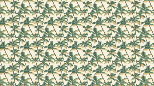 Papier peint palmiers Motif tropical vibrant avec palmiers verts et touches dorées