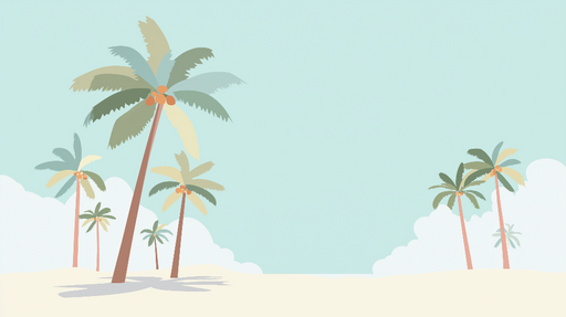 Papier peint palmiers Palmiers pastel sur fond bleu clair