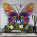 Papier peint papillon coloré avec nuances éclatantes pour salon moderne