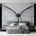 Papier peint élégant avec motif de papillon délicat pour chambre moderne