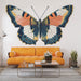 Papier peint artistique avec illustration de papillon coloré pour salon moderne