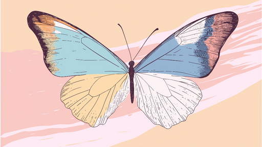 Papier peint papillon Illustration artistique d'un papillon coloré