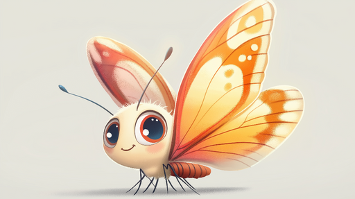 Papier peint papillon mignon Un adorable papillon aux ailes orange