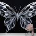 Papier peint moderne en relief 3D avec papillon élégant pour décoration murale design.