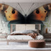 Papier peint artistique avec motif de papillon aux couleurs vives pour chambre moderne