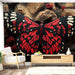 Papier peint papillon éclatant rouge et noir pour salon moderne et élégant