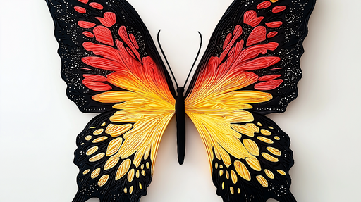 Papier peint papillon Papillon stylisé en couleurs vives et design original