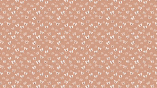 Papier peint papillons et arc-en-ciel Motif de papillons et arcs-en-ciel sur fond rose