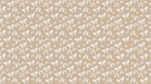 Papier peint papillons et arcs-en-ciel Motif de papillons et arcs-en-ciel sur fond beige