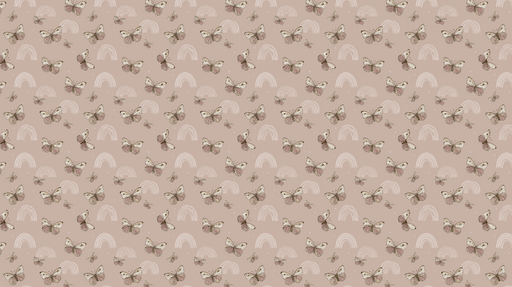 Papier peint papillons et arcs-en-ciel Motifs de papillons sur un fond rose doux