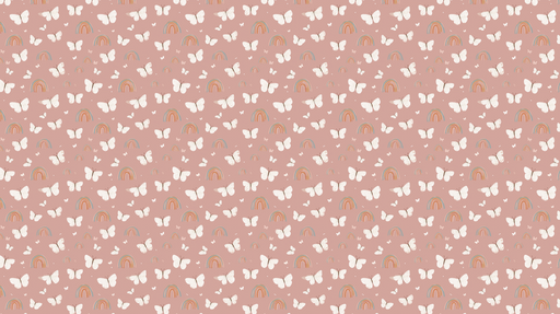 Papier peint papillons et arcs-en-ciel Papillons blancs et d'arcs-en-ciel sur fond rose